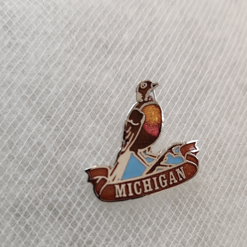 Michigan Bird Enamel Pin